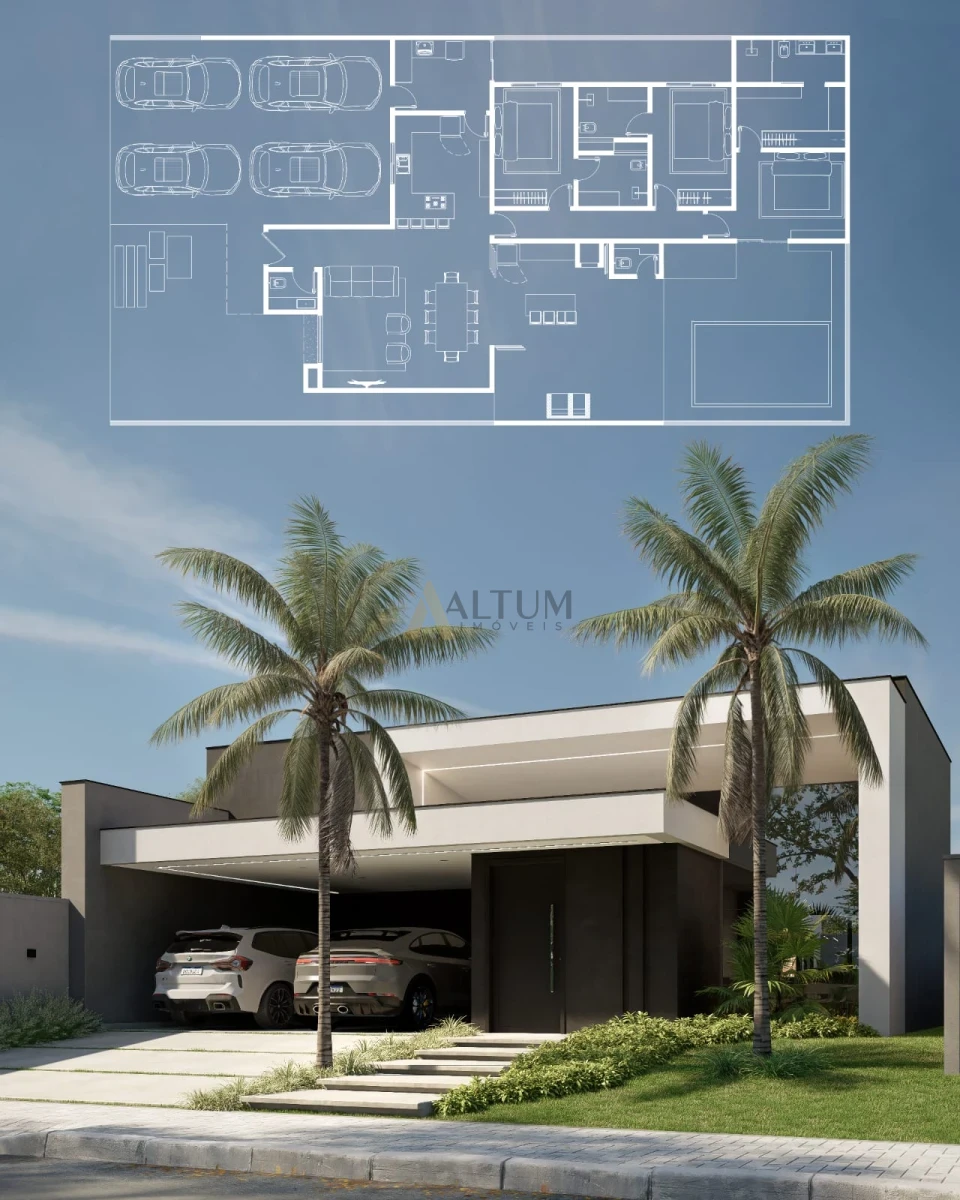 Casa Térrea 3 suítes  Alto Padrão Tropical III