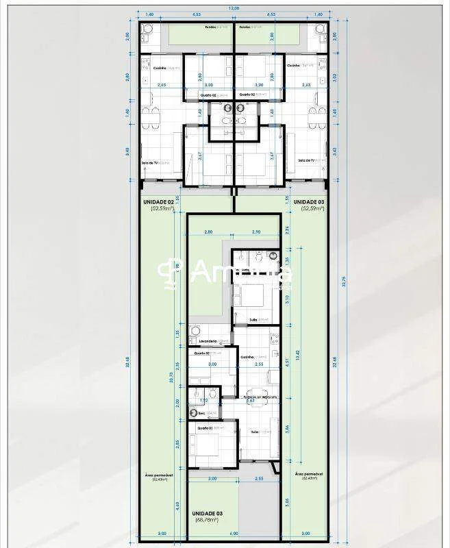 Casa com 3 dormitórios à venda, 69m² - Santa Felicidade , Cascavel-PR