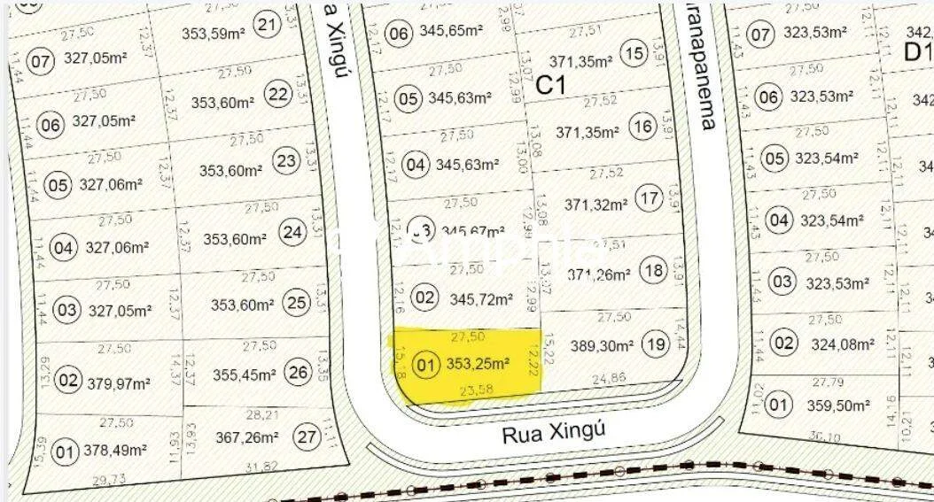 Terreno à venda, 353 m² - Terras Alphas II, Cascavel/PR