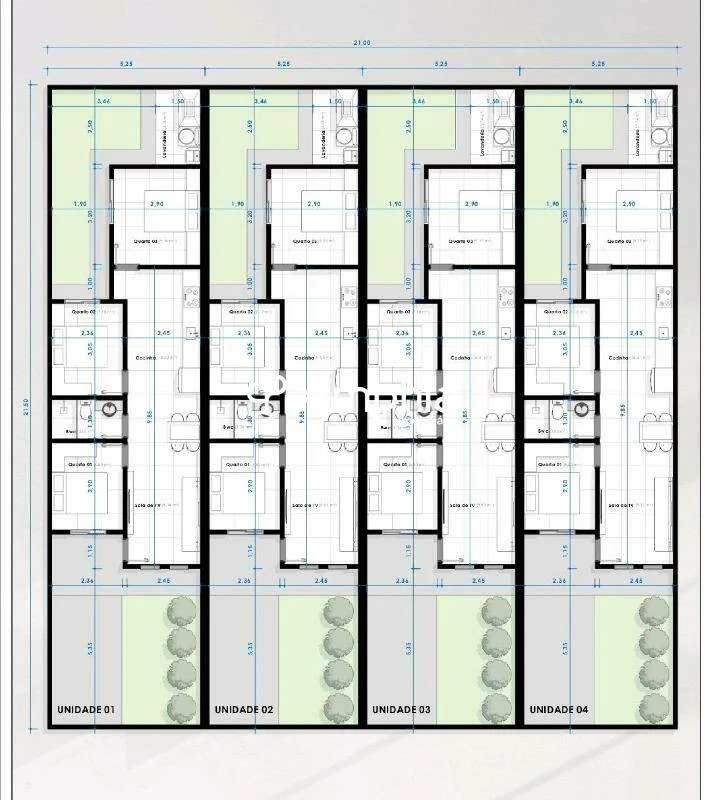 Casa com 2 dormitórios à venda, 56.56m² - Floresta, Cascavel-PR
