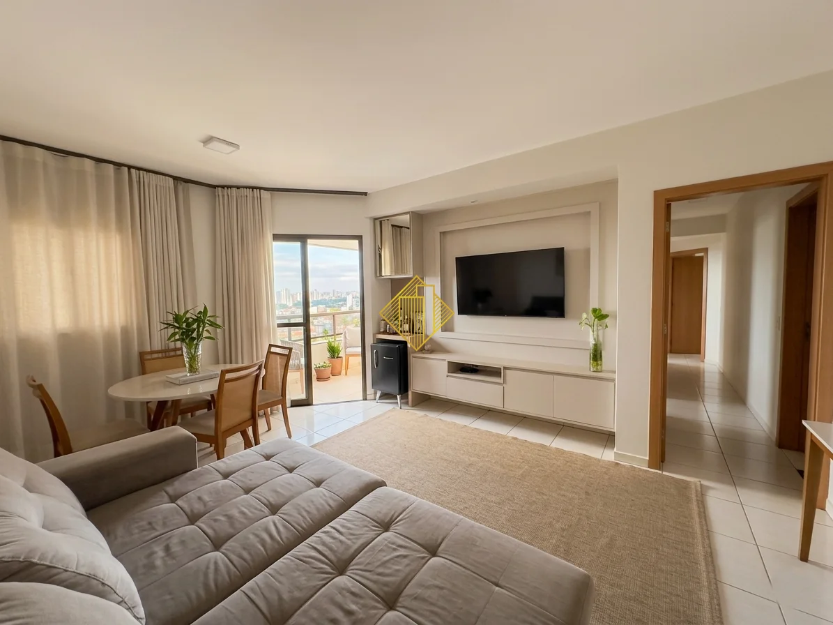 Apartamento Centro Cascavel | 1 Suíte + 2 Quartos | 2 Vagas | Edifício Galileu