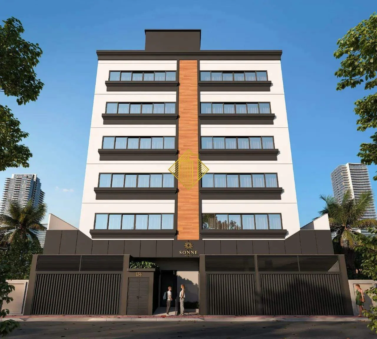 Apartamento à venda em Itapema SC com 2 suítes a 250m da praia e vista para o mar
