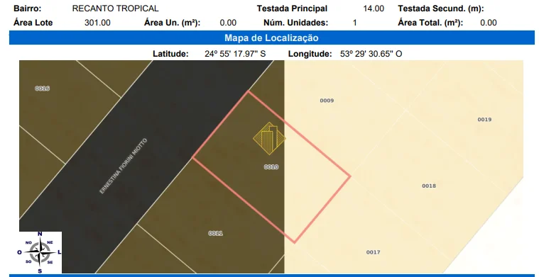 LOTE À VENDA NO LOTEAMENTO PARAISO TROPICAL I EM CASCAVEL - PARANÁ