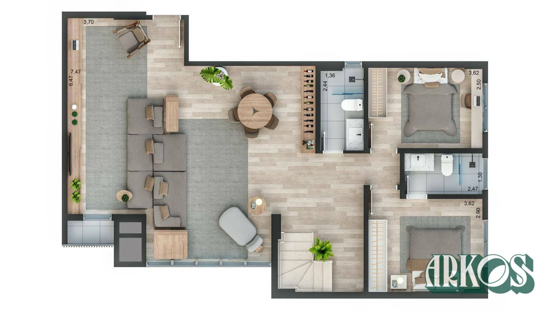 Arquitetura luxuosa no centro de Cascavel apê duplex ou loft no Terranoble Residence