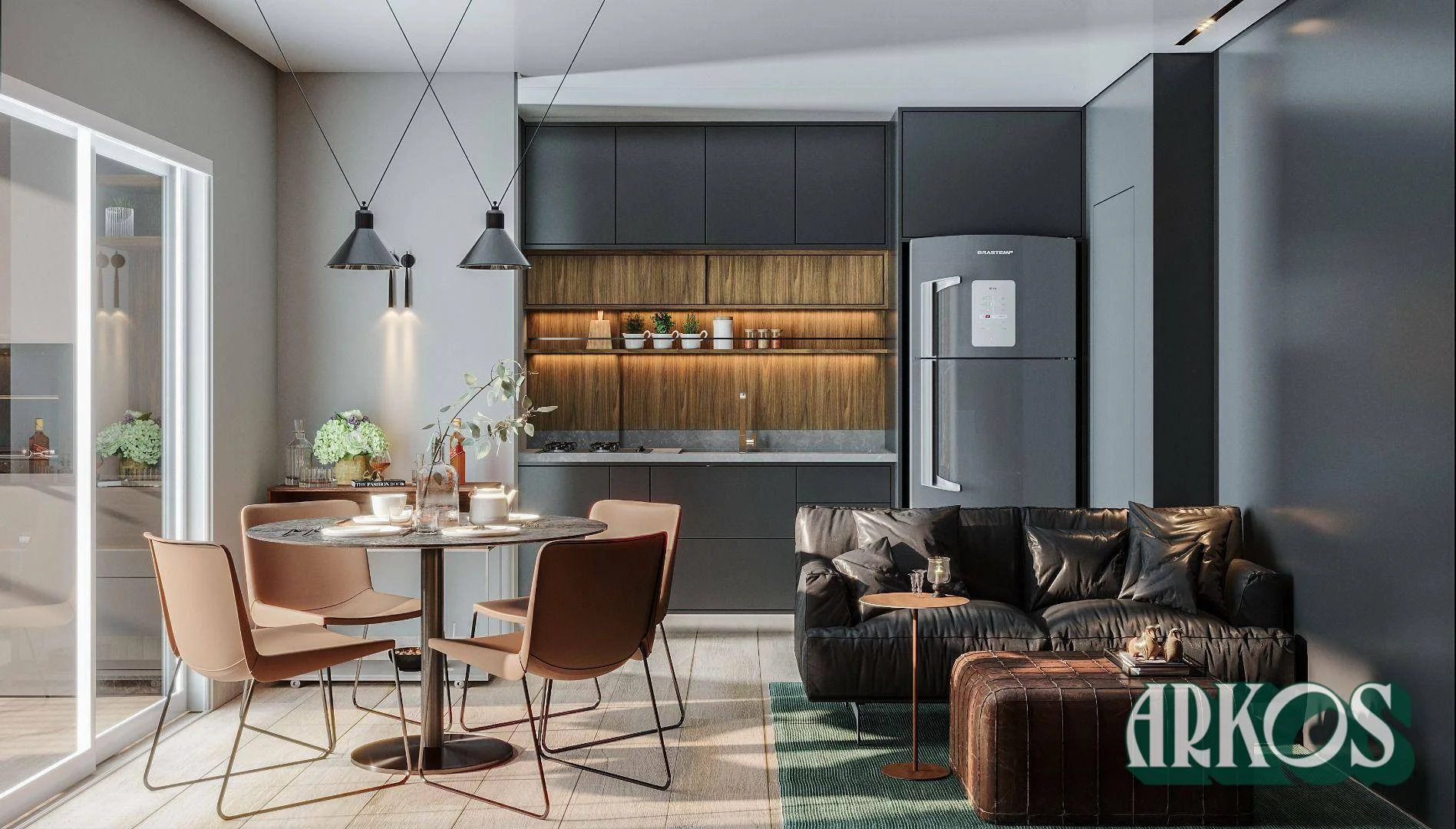 We Coqueiral 717, apê na planta tipo studio em excelente localização.