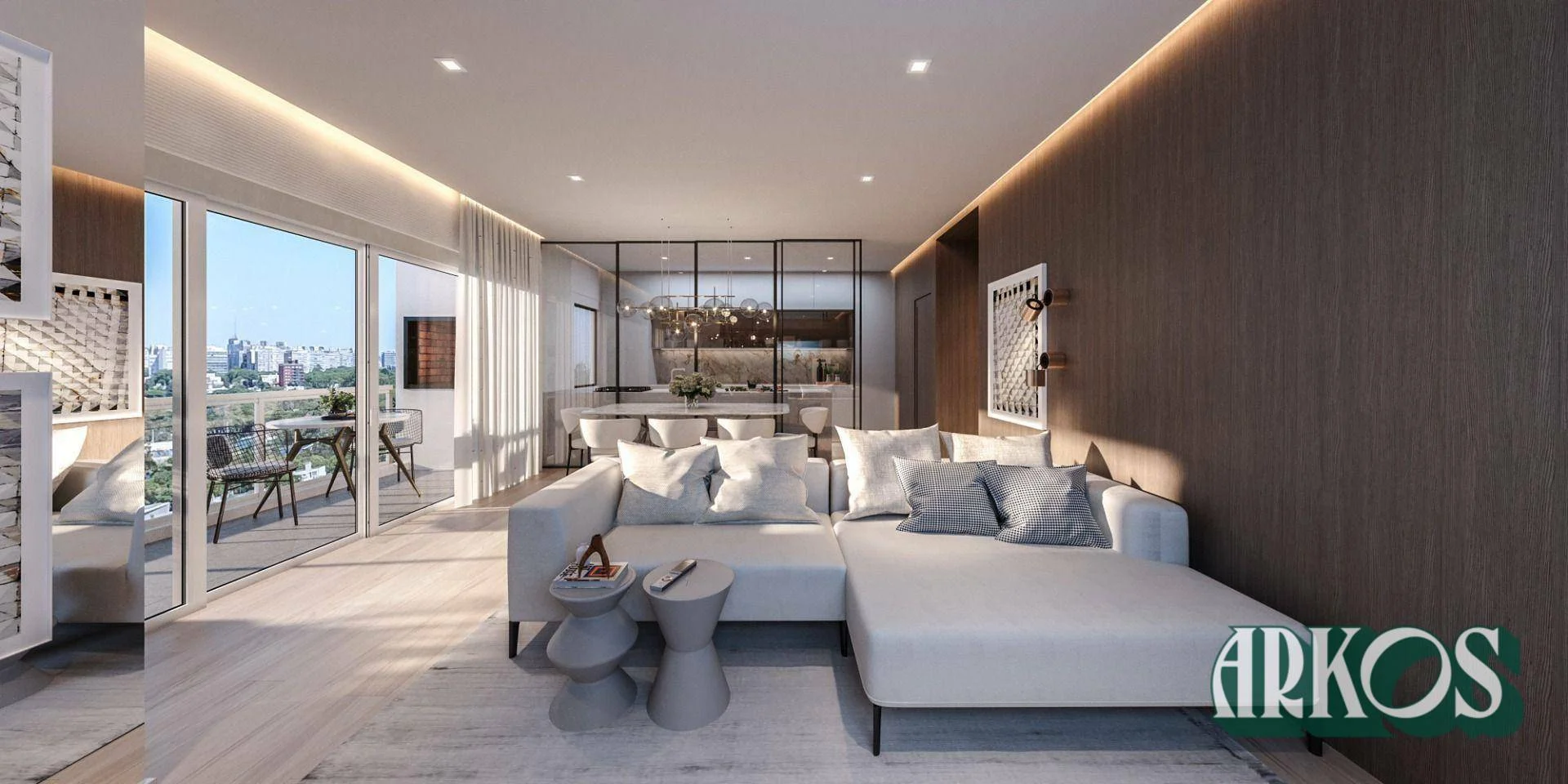 Arquitetura luxuosa no centro de Cascavel apê com 1 suíte + 2 dormitórios no Terranoble Residence.