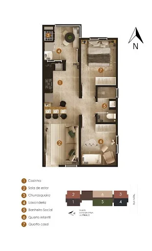 Apê no centro, com sacada e churrasqueira e entrada FACILITADA**