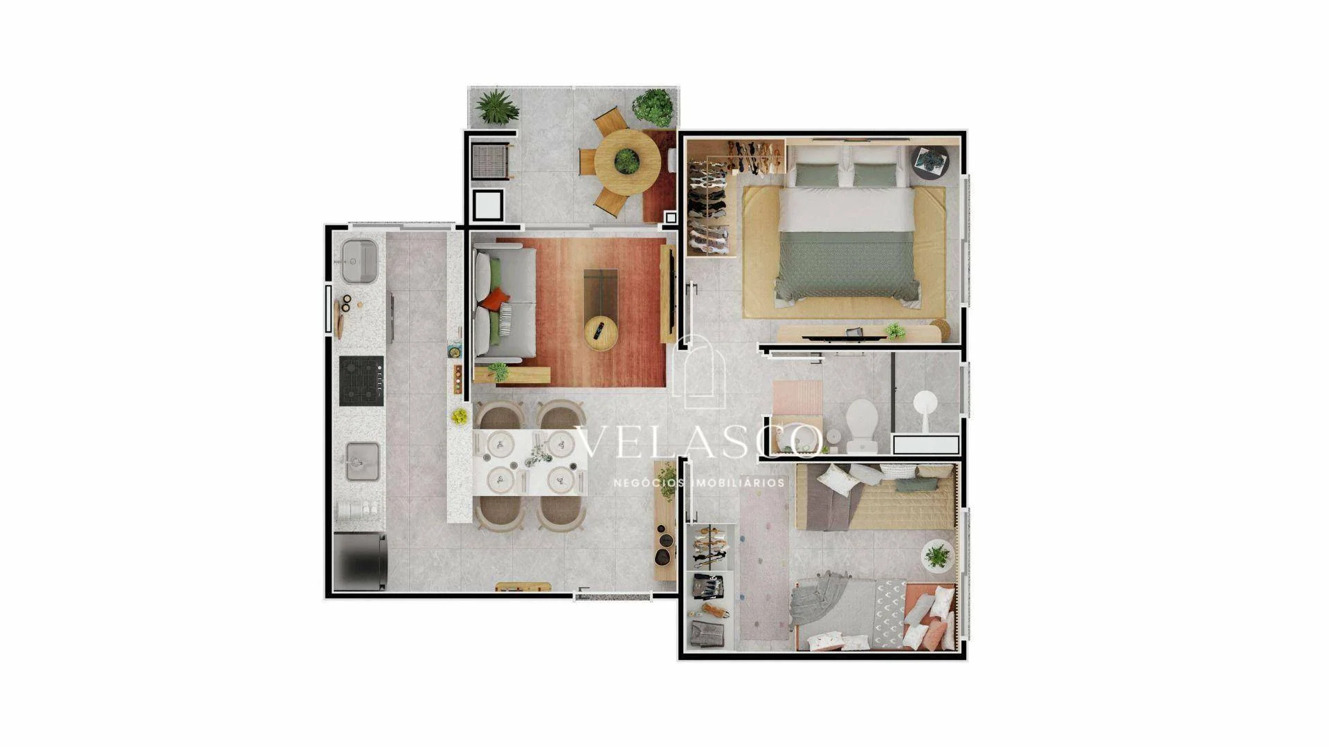 Apartamento com 2 dormitórios à venda, 43 m² por R$ 237.400,00 - Floresta - Cascavel/PR