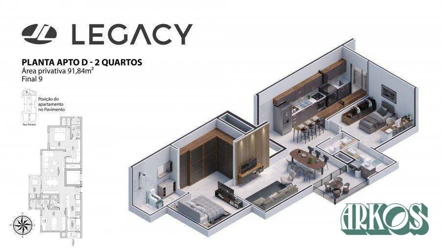 Apartamento à venda, 45 m² por R$ 776.000,00 - Centro - Cascavel/PR