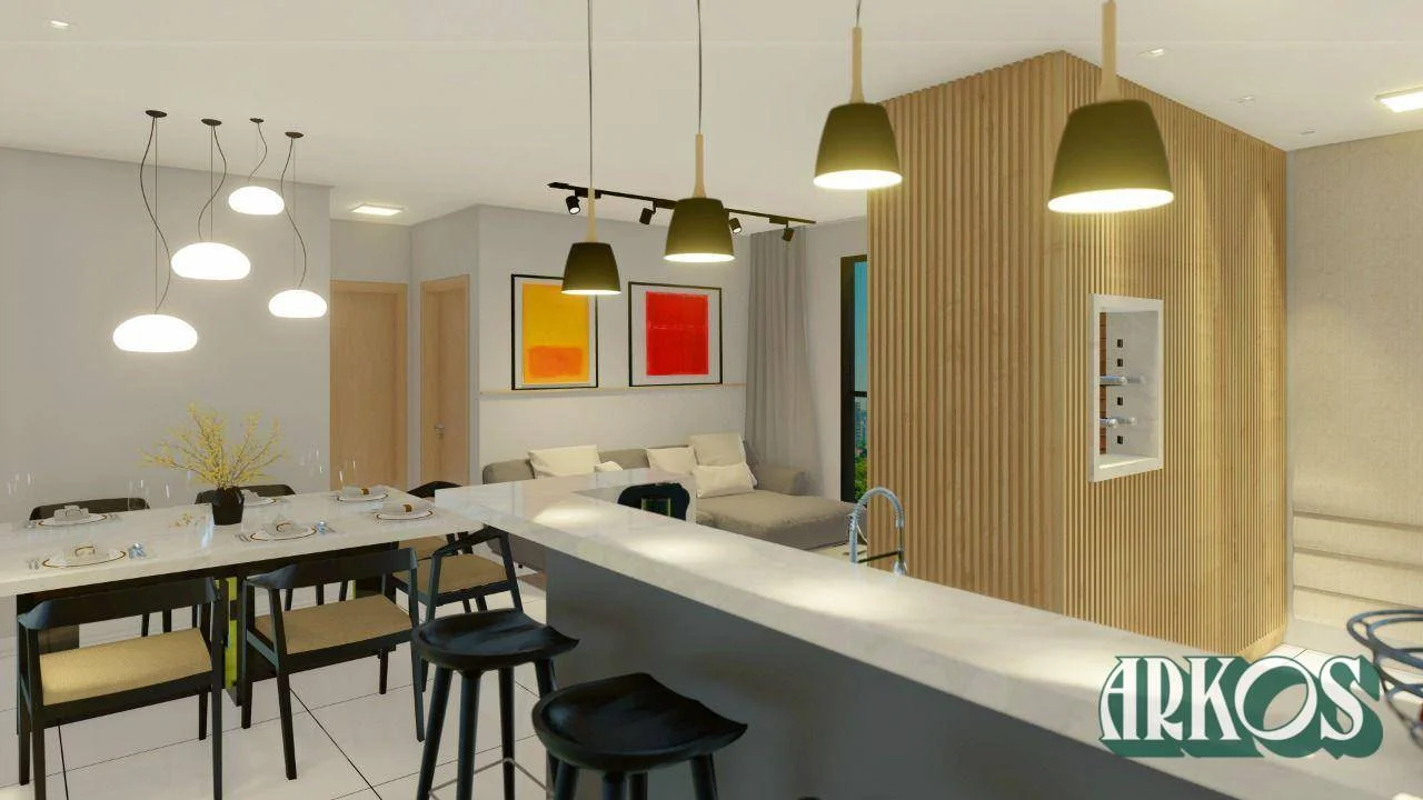 Apê na planta, com 1 suíte + 1 quarto no bairro Neva, com 64m² de área privativa.