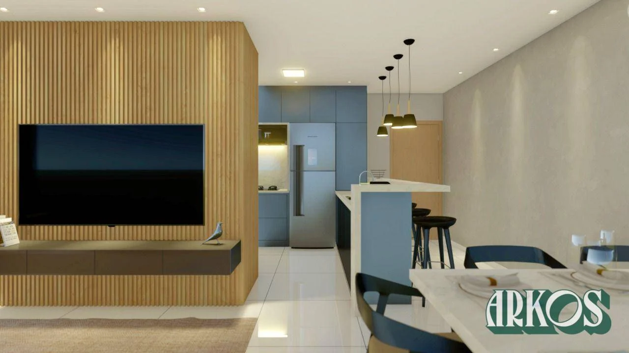 Apê na planta, com 1 suíte + 1 quarto no bairro Neva, com 64m² de área privativa.