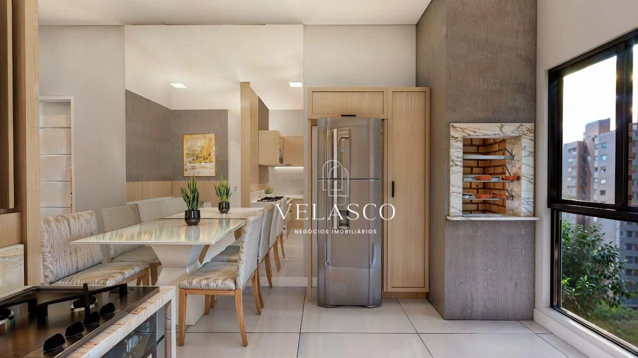 Apartamento em Planta com SINAL de R$ 15.000 e entrada parcelada no Cancelli - 2 quartos, sendo 1 suíte e churrasqueira