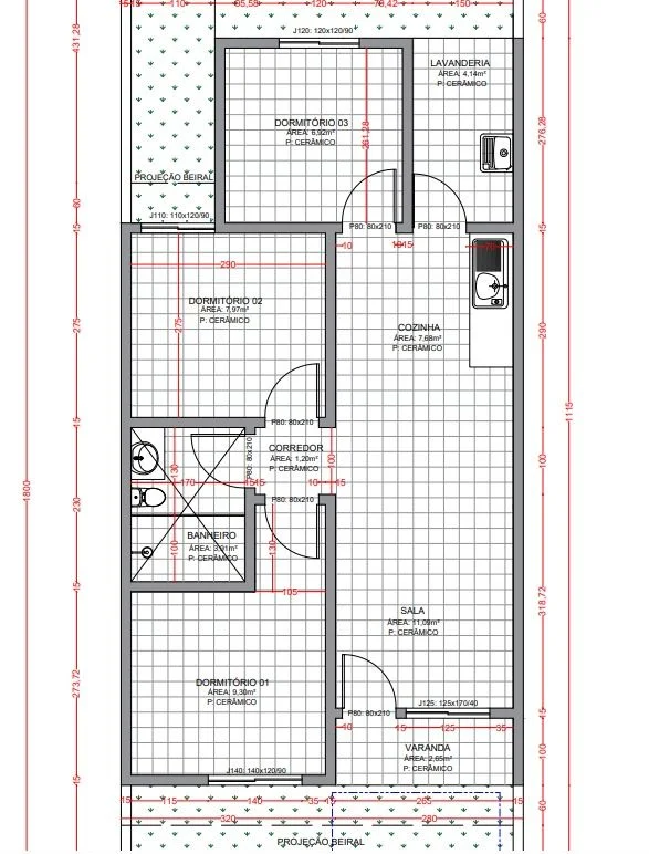 Casa na Planta com 3 dormitórios à venda, 63 m² por R$ 350.000 - Esmeralda - Cascavel/PR