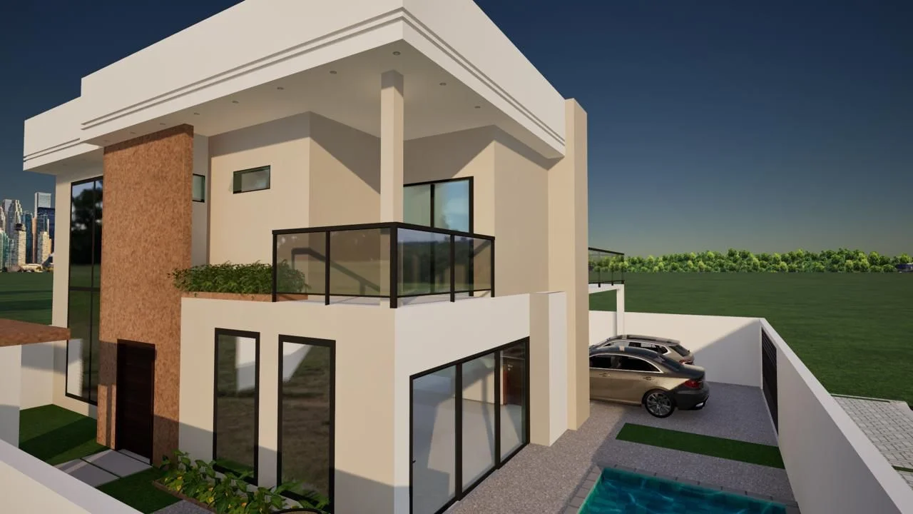 Sobrado em construção com 3 suítes + 1 quarto e piscina à venda, 244 m² por R$ 1.700.000 - Tropical III - Cascavel/PR