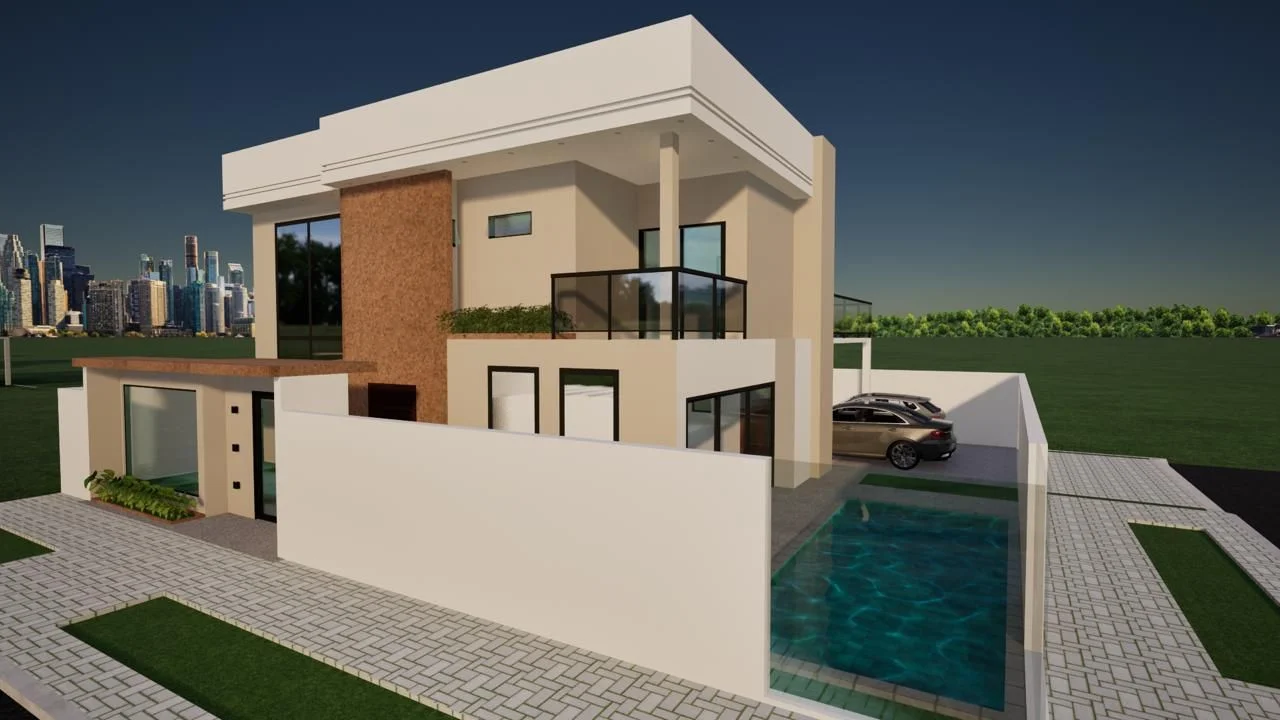 Sobrado em construção com 3 suítes + 1 quarto e piscina à venda, 244 m² por R$ 1.700.000 - Tropical III - Cascavel/PR