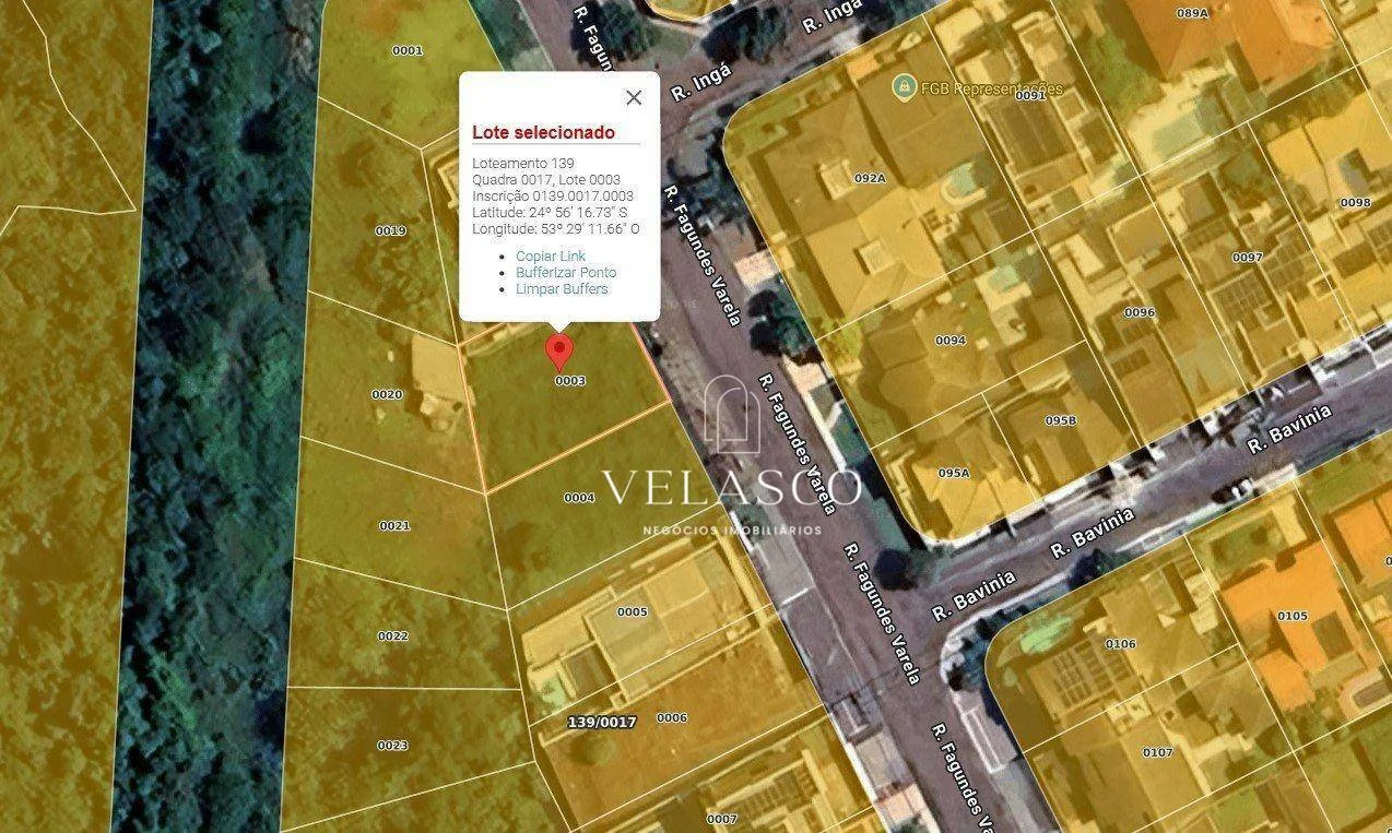 Terreno à venda, 415 m² por R$ 625.000 - Recanto Tropical - Cascavel/PR