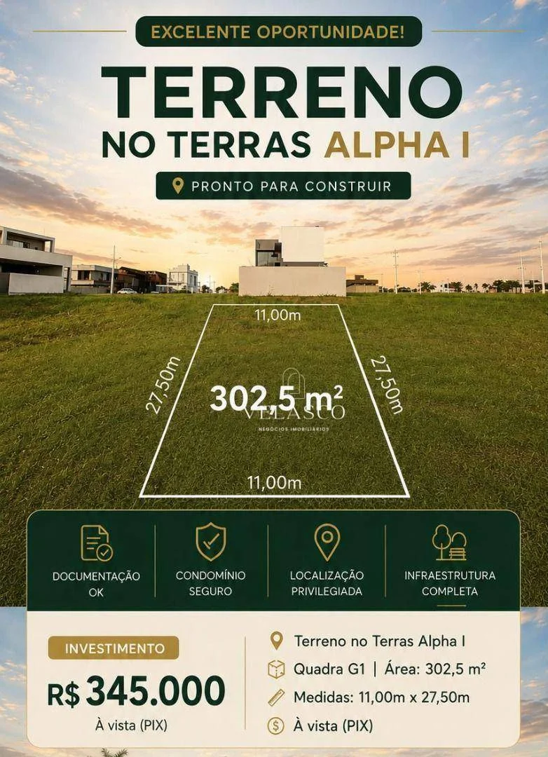 Terreno à venda, 302 m² por R$ 345.000 - FAG - Cascavel/PR