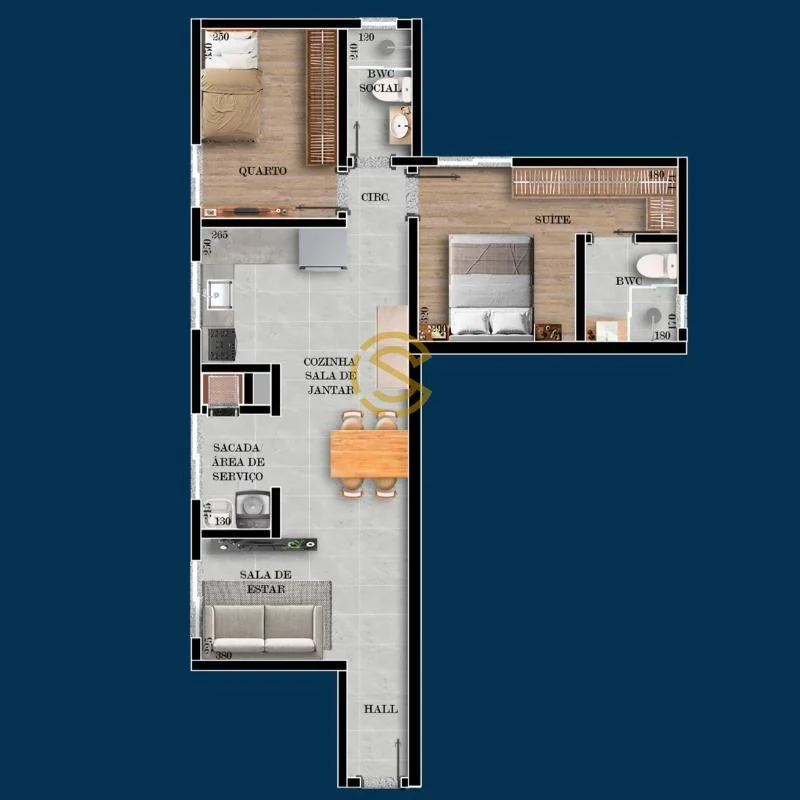Apartamento para Venda em Cascavel, Parque São Paulo, 3 dormitórios, 1 suíte, 1 banheiro, 1 vaga