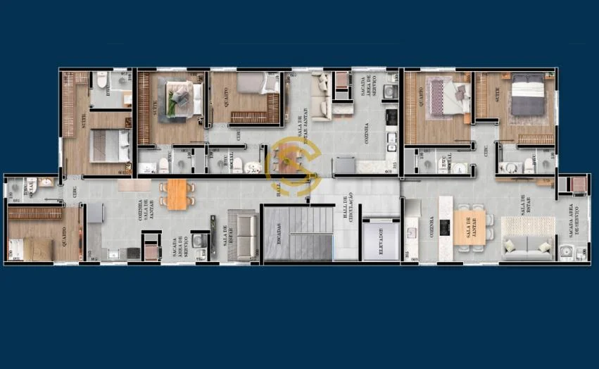 Apartamento para Venda em Cascavel, Parque São Paulo, 3 dormitórios, 1 suíte, 1 banheiro, 1 vaga