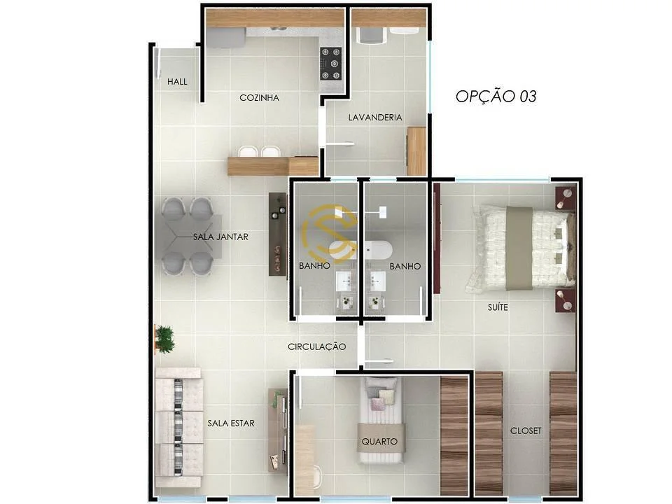 Apartamento para Venda em Toledo, Jardim La Salle, 1 dormitório, 1 banheiro, 1 vaga