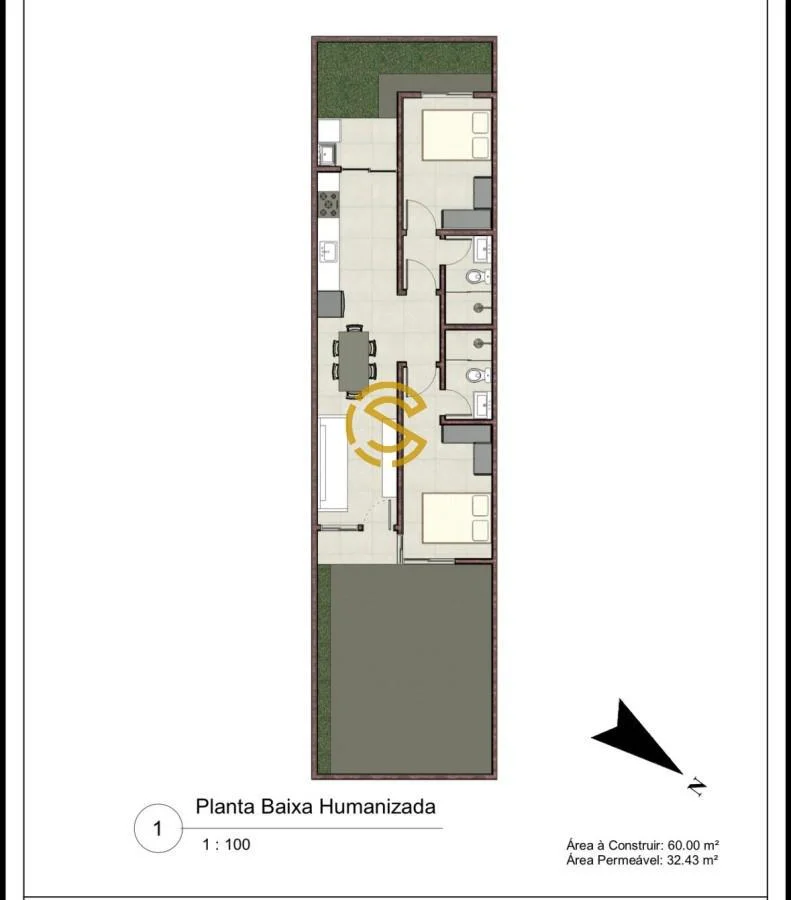 Casa para Venda em Cascavel, Esmeralda, 2 suítes, 1 banheiro, 2 vagas