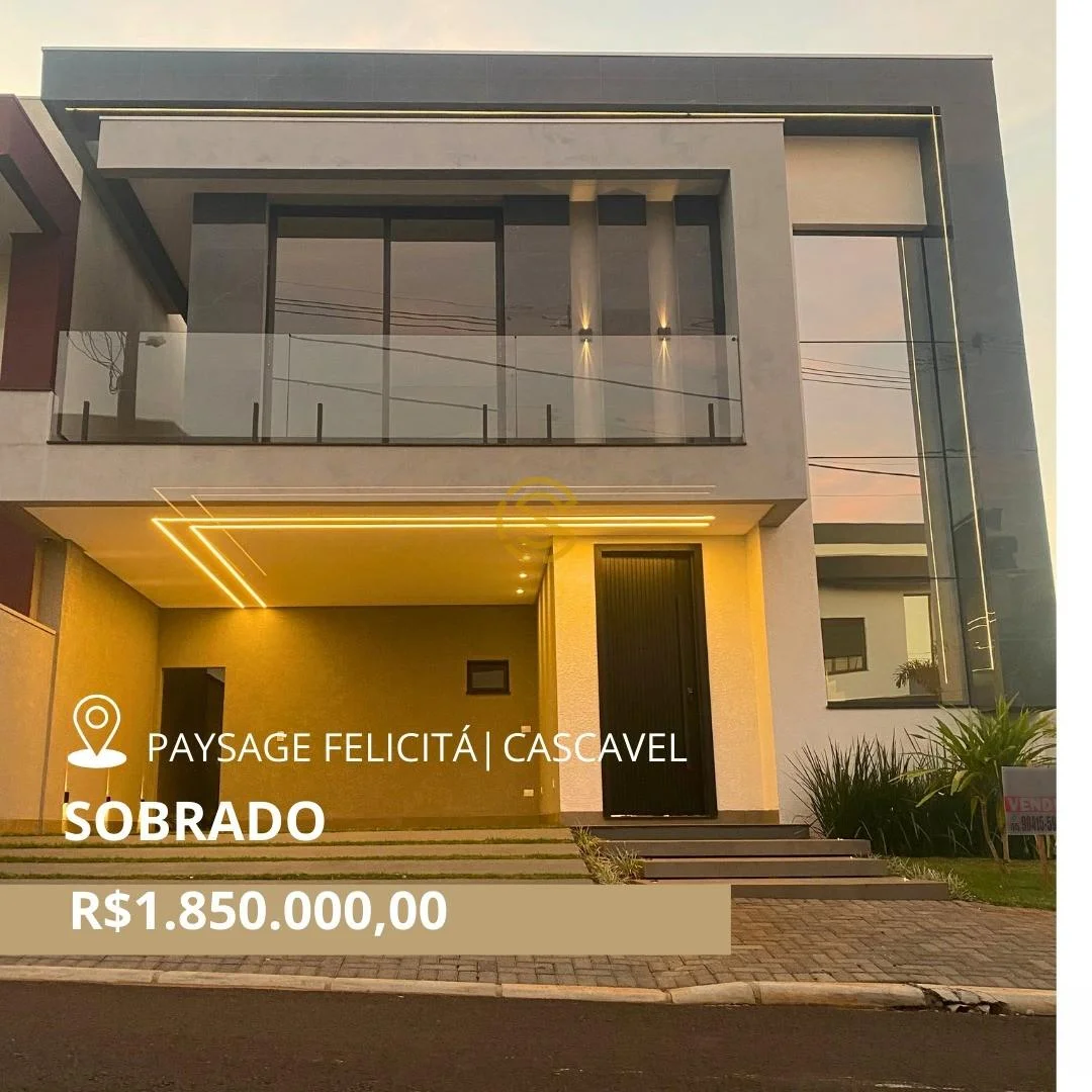Sobrado em Condomínio para Venda em Cascavel, FAG, 3 suítes, 4 banheiros, 4 vagas
