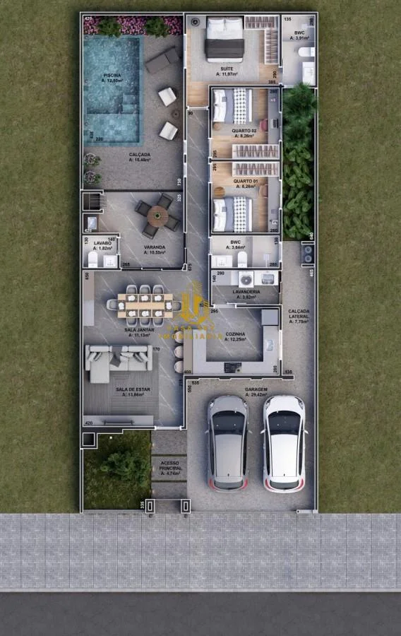 Casa para Venda em Cascavel, Brasmadeira, 3 dormitórios, 1 suíte, 2 banheiros, 2 vagas