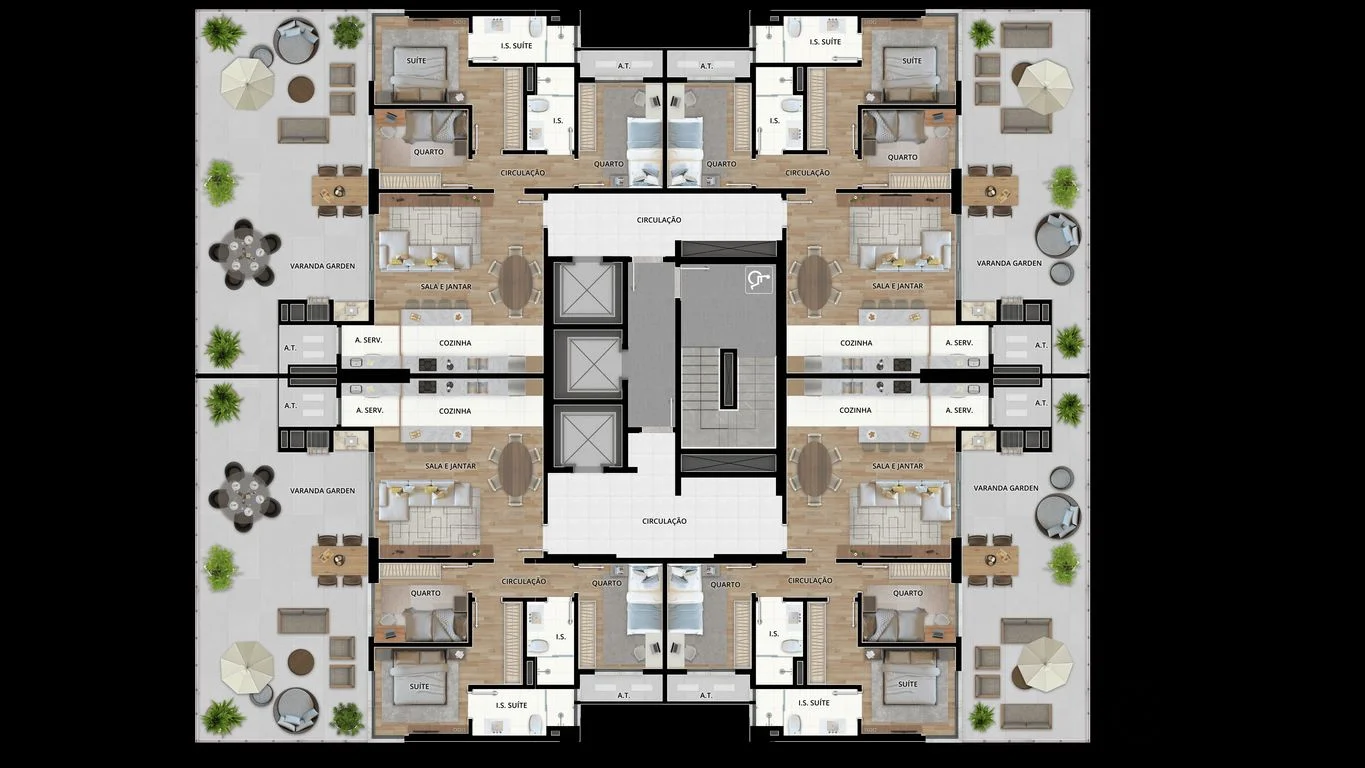 Lançamento - Edifício Villa Piaia, 1 Suíte + 2 Dormitórios - Cancelli