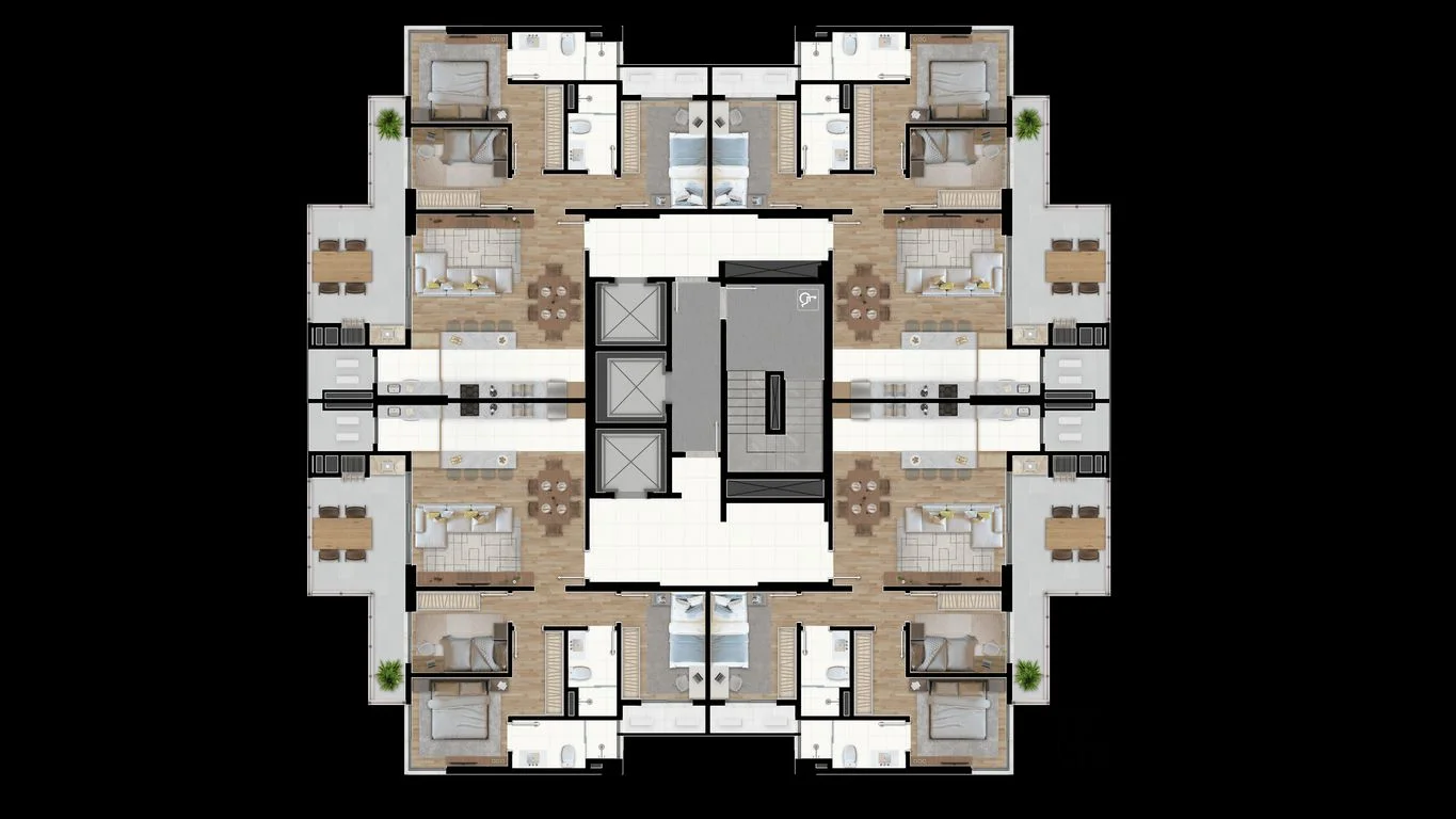 Lançamento - Edifício Villa Piaia, 1 Suíte + 2 Dormitórios - Cancelli