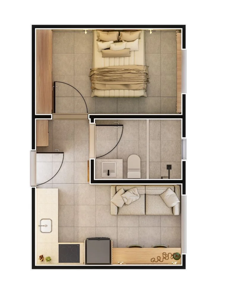 Studio para Investimento | Edifício Serenitá - Cascavel PR
