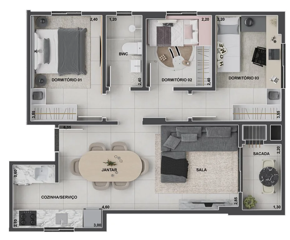 Apartamentos à Venda - Edifício Porto Lumiere - Cancelli